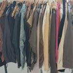 Fleece-lined padded jackets and outerwear on a rack