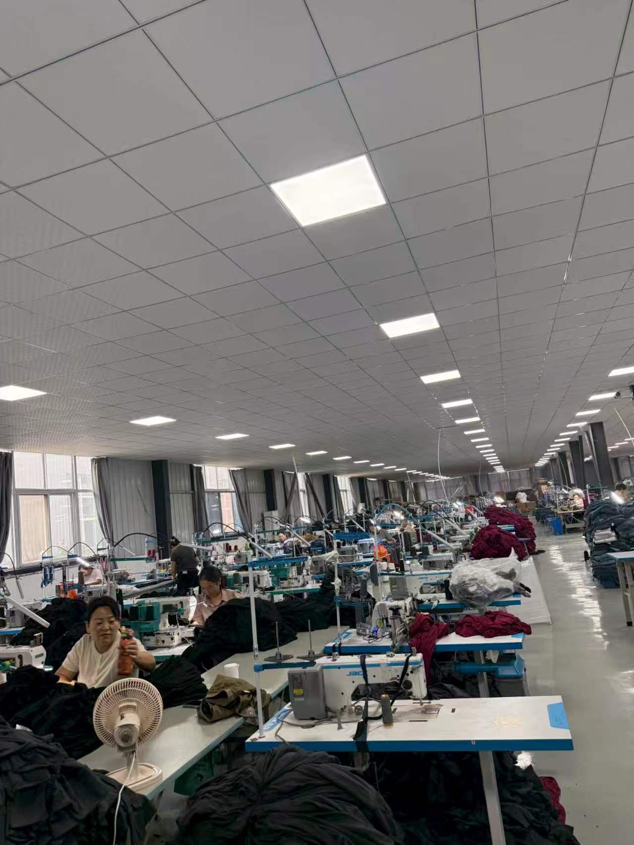 Sewing lines in the main workshop
